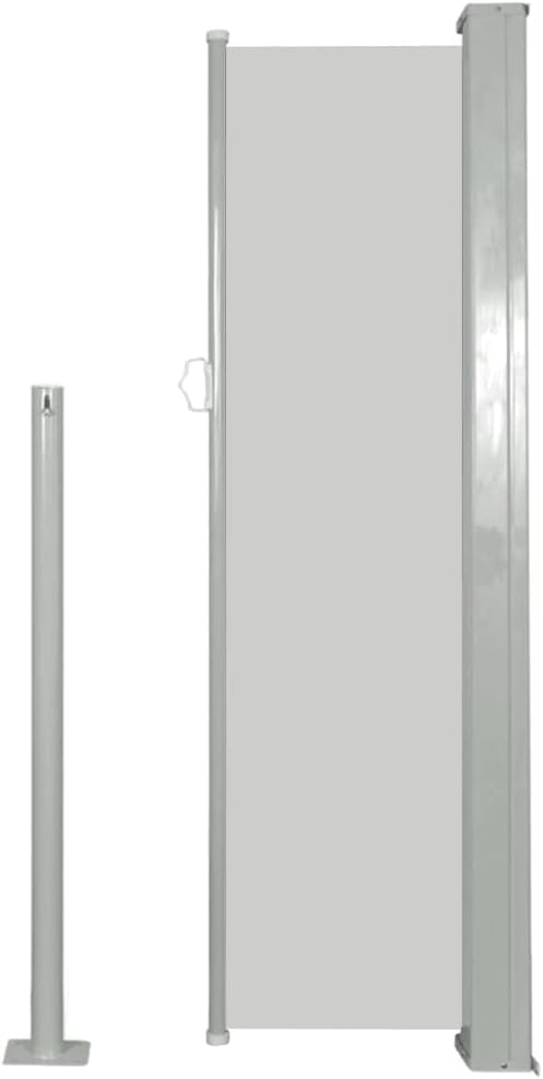 YAFF Retractable Outdoor Folding Privacy Divider, Water & UV Resistant Sun Shade Privacy Wind Screen for Garden, Backyard, Balcony, Terrace 47.2" x118.1" Cream (12.034lbs)