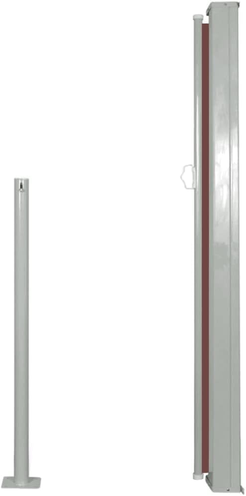 YAFF Retractable Outdoor Folding Privacy Divider, Water & UV Resistant Sun Shade Privacy Wind Screen for Garden, Backyard, Balcony, Terrace 47.2"x118.1" Brown (12.034lbs)
