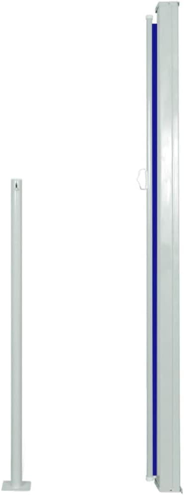 YAFF Retractable Outdoor Folding Privacy Divider, Water & UV Resistant Sun Shade Privacy Wind Screen for Garden, Backyard, Balcony, Terrace 63"x196.9" Blue (17.292lbs)