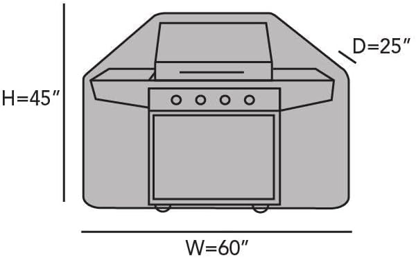 Covermates Grill Cover - Weather Resistant Outdoor Cover, Heavy Duty BBQ Covers for Large Outdoor Kitchen, Elite 300D Polyester, 60 Inch, Khaki
