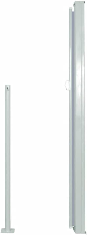 YAFF Retractable Outdoor Folding Privacy Divider, Water & UV Resistant Sun Shade Privacy Wind Screen for Garden, Backyard, Balcony, Terrace 63"x196.9"Gray