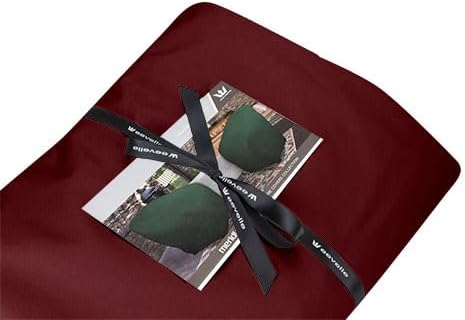 Eevelle Meridian Patio Oval Table Set Cover with Marine Grade Fabric - Outdoor Table Cover - Furniture Set Covers for Dining Table - Easy to Install - (25.5"H x 88"L x 58"W, Burgundy)