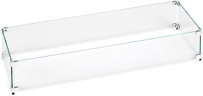 35.5" X 11.5" X 6” Linear Glass Flame Guard