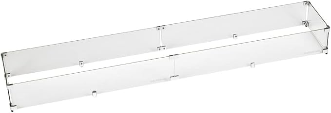 65.5" X 11.5" X 6” Linear Glass Flame Guard