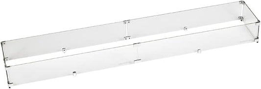 65.5" X 11.5" X 6” Linear Glass Flame Guard