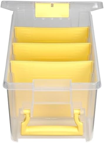 ArtBin 6925JY Semi Satchel with Yellow Accents Storage Container, Clear