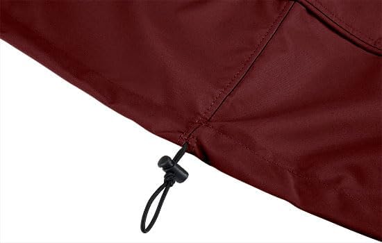 Eevelle Patio Log Rack Cover Made with Marinex Marine Grade Fabric - Waterproof - Durable Firewood Storage Large Log Rack Covers - Weather Protection - (42" H x 48" L x 24" D, Burgundy)