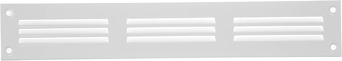 Repa Market 2-Pack 12x2 Inch Air Vent Cover/White Galvanized Steel Louvered Grill Cover with Mesh Screen/Wall or Ceiling Vent/Durable Flush Mount HVAC Register for Indoor and Outdoor Ventilation