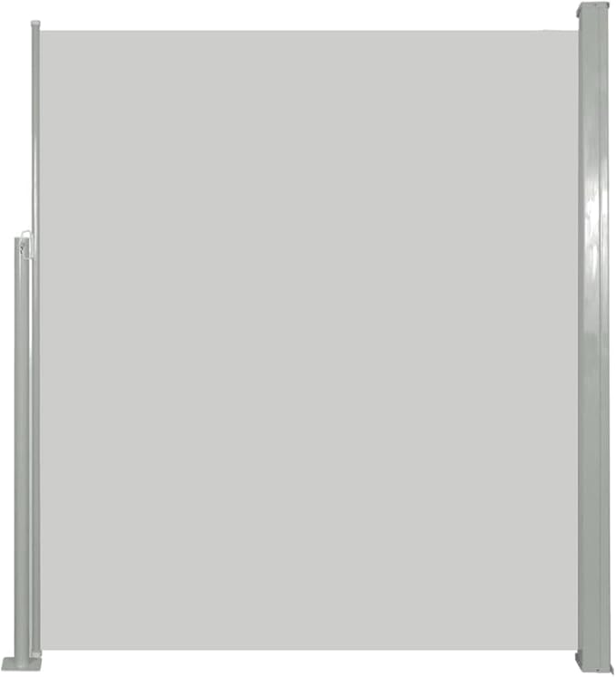 YAFF Retractable Outdoor Folding Privacy Divider, Water & UV Resistant Sun Shade Privacy Wind Screen for Garden, Backyard, Balcony, Terrace 63"x196.9" Cream (17.292lbs)