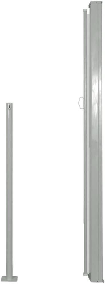 YAFF Retractable Outdoor Folding Privacy Divider, Water & UV Resistant Sun Shade Privacy Wind Screen for Garden, Backyard, Balcony, Terrace 63"x196.9" Cream (17.292lbs)