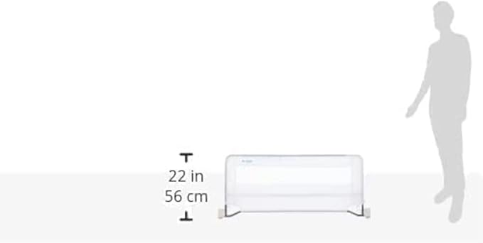 Regalo Safety Swing Down Bed Rail Guard for Toddlers, Bed Safety Rail with Patented Gap Guard, Fits Twin, Full & Queen Mattress, White, Tested & Safe for 30 Years, American Designed, Family Owned
