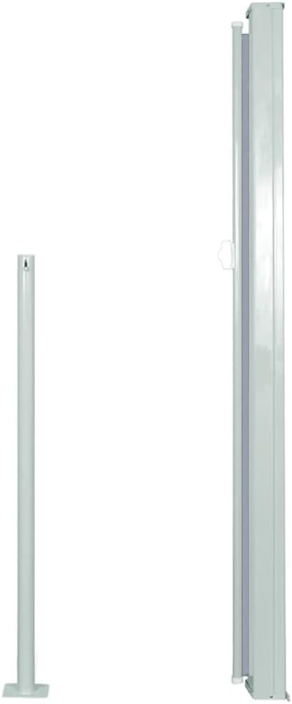 YAFF Retractable Outdoor Folding Privacy Divider, Water & UV Resistant Sun Shade Privacy Wind Screen for Garden, Backyard, Balcony, Terrace 55.1"x118.1" Gray (13.75lbs)