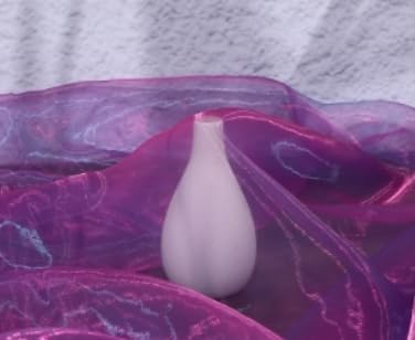 Two-Tone Iridescent Holographic Organza Fabric - 11 Yards by The Yard | Lightweight Sheer Tulle | for Wedding Dresses, Party Decor, DIY Crafts, Shiny Backdrops(Magenta with a hint of Blue)