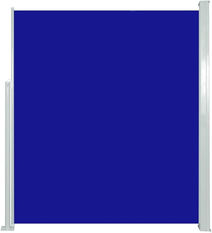 YAFF Retractable Outdoor Folding Privacy Divider, Water & UV Resistant Sun Shade Privacy Wind Screen for Garden, Backyard, Balcony, Terrace 63"x196.9" Blue (17.292lbs)