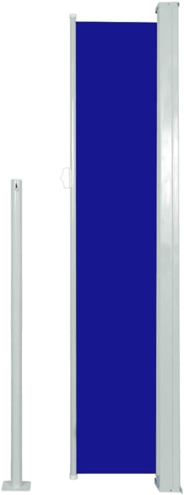 YAFF Retractable Outdoor Folding Privacy Divider, Water & UV Resistant Sun Shade Privacy Wind Screen for Garden, Backyard, Balcony, Terrace 63"x196.9" Blue (17.292lbs)
