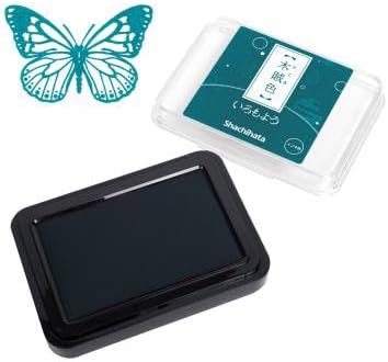 IROMOYO Stamp PAD, Traditional Japanese Ink Colour, Oil-Based Ink pad - Dark Green