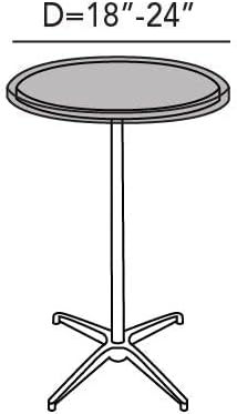 Covermates Classic Round Table Top Cover – All-Weather Outdoor Table Protection, Water-Resistant Vinyl, Elastic Hem, Mesh Vents, Patio Furniture Cover, Round 18-24 DIAMETER, Green