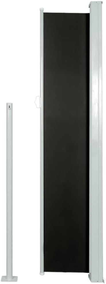 YAFF Patio Terrace Outdoor Folding Privacy Divider, Water & UV Resistant Sun Shade Privacy Wind Screen for Garden, Backyard, Balcony, Terrace 63"x118" Black (16.06lbs)