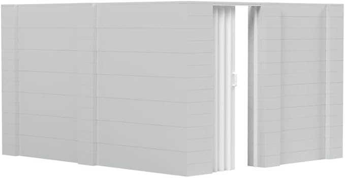 EverBlock 10’ x 12’ x 7’ L-Shaped Wall Kit with Accordion Door | 3’ x 7’ Doorway | Modular Building Blocks | Wall Display | Room Divider & Partition | Reusable | Indoor & Outdoor Use | Black