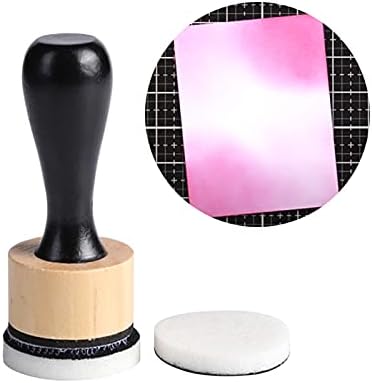 Ink Paints Mixing Blending Tool Mini Round Foam Refills, for Scrapbooking Craft, Control of Ink Placement, No More Inky Fingers Ink Blending Tool with Spare Pads for Rubber Stamping & Scrapbooking