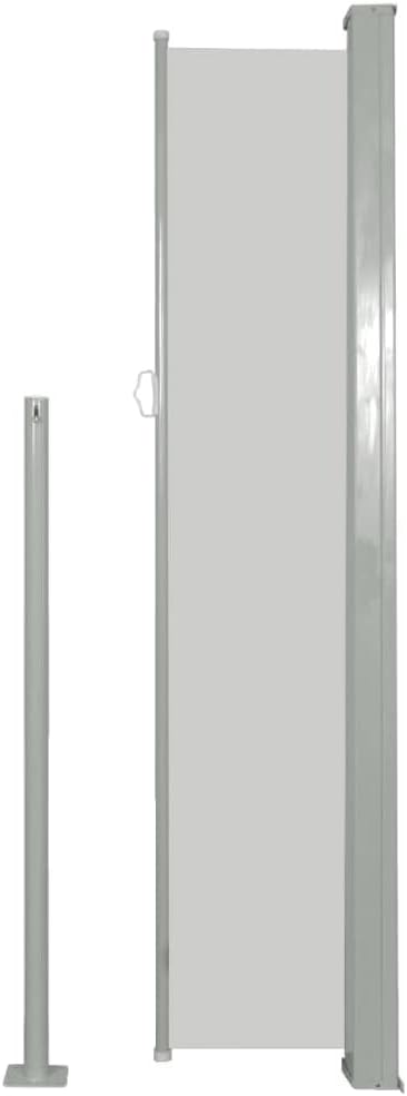 YAFF Retractable Outdoor Folding Privacy Divider, Water & UV Resistant Sun Shade Privacy Wind Screen for Garden, Backyard, Balcony, Terrace 63"x196.9" Cream (17.292lbs)
