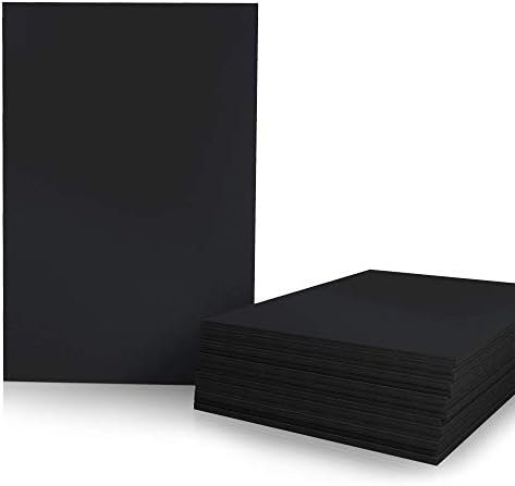Black Foam Board 18 x 24 x 3/16" (5mm) Inch, 15 Pack Acid-Free Foam Core Poster Board Sheets for Art, Crafts, Presentation, Vision Board, Signboard, and Party Decorations