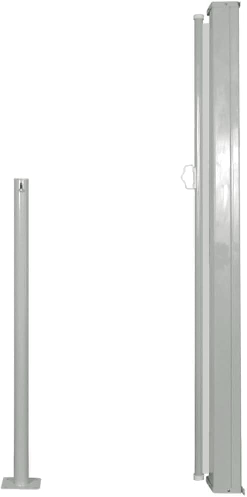 YAFF Retractable Outdoor Folding Privacy Divider, Water & UV Resistant Sun Shade Privacy Wind Screen for Garden, Backyard, Balcony, Terrace 47.2" x118.1" Cream (12.034lbs)