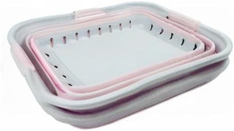 SAMMART 42L(11 gallons) Collapsible Plastic Laundry Basket - Foldable Pop Up Storage Container/Organizer - Portable Laundry Hamper- Space Saving Outdoor