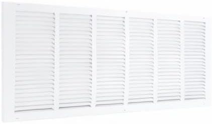 EZ-FLO 30 x 12 Inch (Duct Opening) Return Air Vent Cover for Wall or Ceiling, Solid Steel Return Air Grille, HVAC Vent Cover, White, 61648