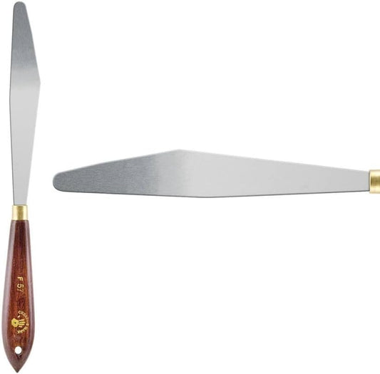 Creative Mark Stainless Steel Palette Knife Painting Tools - Paint Palette with Wooden Handle - Variety of Shapes and Sizes - 57F, 5-1/2 in