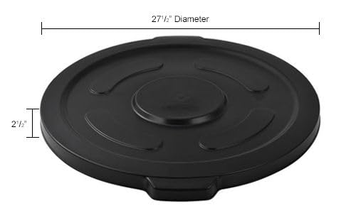 Global Industrial 55 Gallon Garbage Can Lid, Black