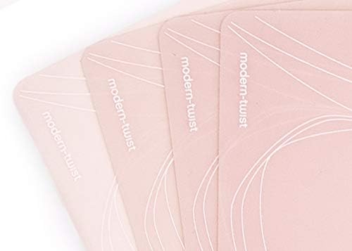 modern-twist 14 x 16 Silicone Placemat, BPA, PVC-Free Table Mat, Dishwasher Safe, Pebbles Print in Blush, Pack of 1