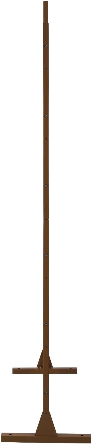 Outdoor Privacy Screen with Geometric Design – Metal Decorative Panel, Freestanding Partition, Weather-Resistant, 76"x48" for Garden, Patio, Balcony, and Yard, Brown