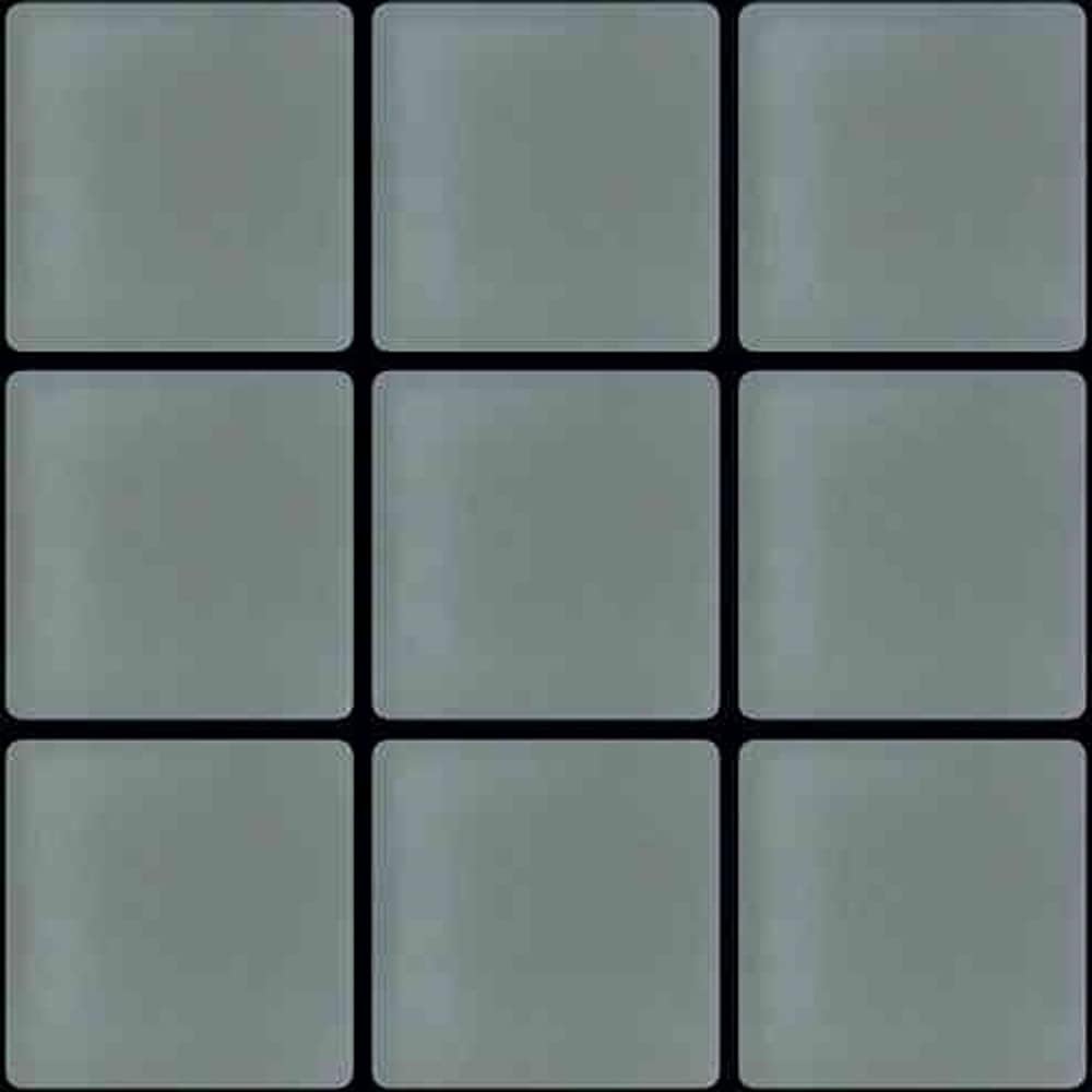 1"x1" Chic Gray Matte Finished Glass Mosaic Tile (Sample Swatch- 5"x4")