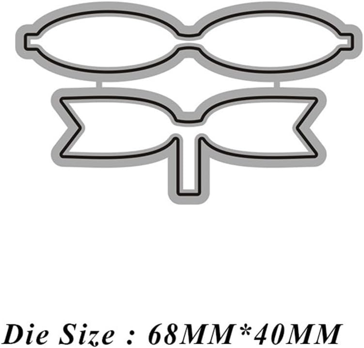 Ammsochy Cutting Dies Metal Stencils Scrapbooking Tools DIY Craft Carbon Steel Embossing Template for Paper Card Making Album Arts Crafts Supplies (Mini Bow tie-6.8x4cm)