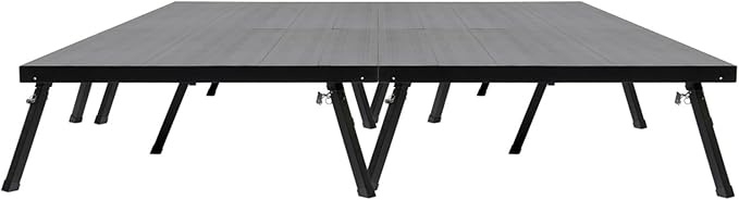 8'x8' MyStage 4 Stage Platform - Portable, Folding Lightweight Aluminum Performance Deck with Adjustable Height 17"-28" - US Patented Design