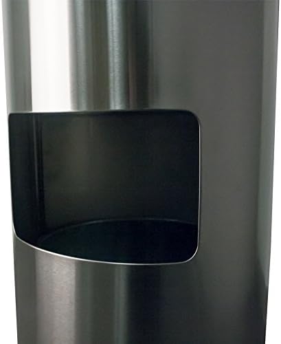 Zogics Floor Stand Gym Wipe Dispenser, Stainless Steel Wipe Dispenser with High Capacity Built-in Trash Can and Back Door Access