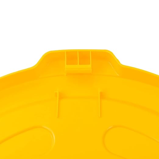 Global Industrial 55 Gallon Garbage Can Lid, Yellow