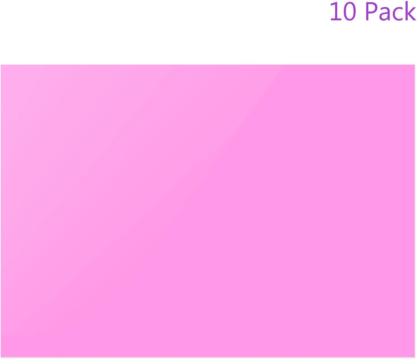 DMiotech 10Pcs Correction Gel Light Filter Overlay Transparent Plastic PVC Sheets Pink for Photo，Film,Video