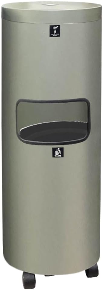 Zahari Home Stainless Steel Floor Stand Wipe Dispenser with Built-in Trash Can. Perfect for Gyms, Schools, Offices. Easy to Move with 360 Rotatable Wheels, Nickel