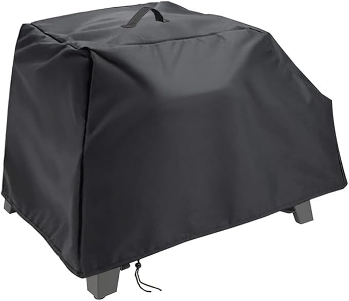 Pizza Oven Cover For 3-in-1 Portable Pizza Oven, Heavy Duty Waterproof Cover With Drawstring, Fits 71X45x54cm, Black