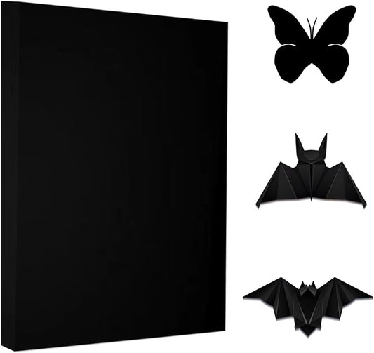 A4 Origami Paper Black 100 Sheets, 8.27×11.7 inch Double Sided Color Easy Fold Big Origami Paper A4 Colored Copy Papers Thin 70gsm for Beginners, DIY handwork Art and Craft Projects (210 x 297 mm)