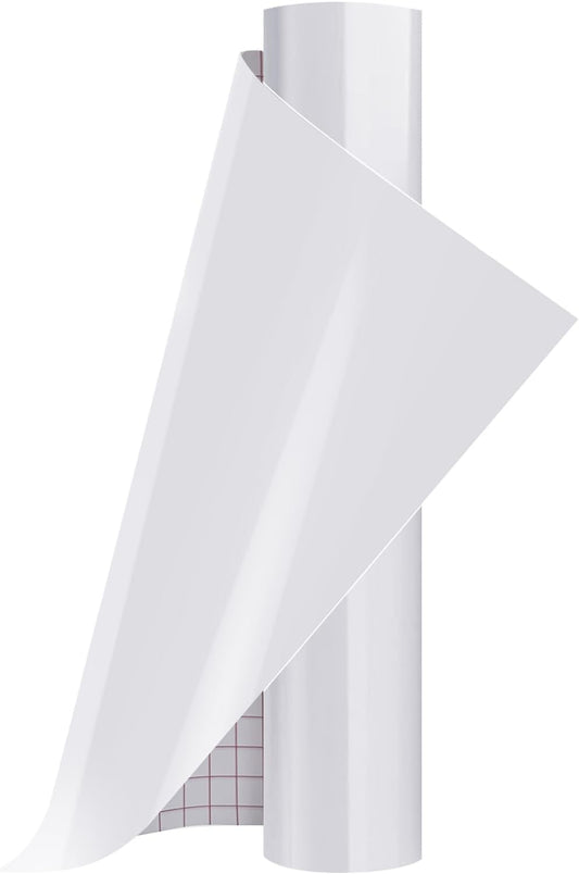 Ant Smart Adhesive Permanent Vinyl Compatible with Cricut Explore and Maker Series Without Cutting Mats, Create DIY Projects, Decals, Stickers & More (Ivory White, 13inch x 5ft)