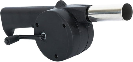 Manual Bbq Air Blower Hand Crank Fan Portable Campfire Bellows for Outdoor Grilling and Camping Fire Pits Black Metal Handheld Grill Accessory