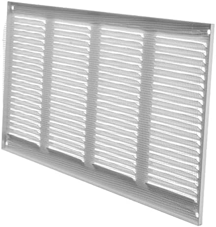 Repa Market 5-Pack Air Vent Cover 16x8 Inch (Outer Dimensions) White Galvanized Steel Louvered Grill Cover with Mesh Screen/Wall or Ceiling Vent/HVAC Register for Indoor and Outdoor Ventilation