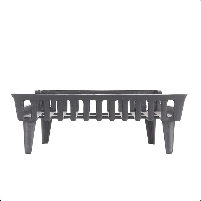 20 inch Fireplace Grate Heavy Duty, Cast Iron Fire Grate - 20" W x 15" D x 7" H