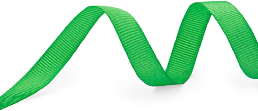 LIUYAXI 1/2" X 50 Yards Solid Green Grosgrain Ribbon, Perfect for Crafts, Wedding Decor, DIY Hair Accessories, Sewing, Gift Package Wrapping and More
