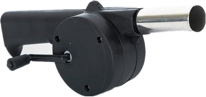Small Manual Air Blower Hand Crank BBQ Fan Portable Barbecue Air Blower with Handle Grills Charcoal Stove