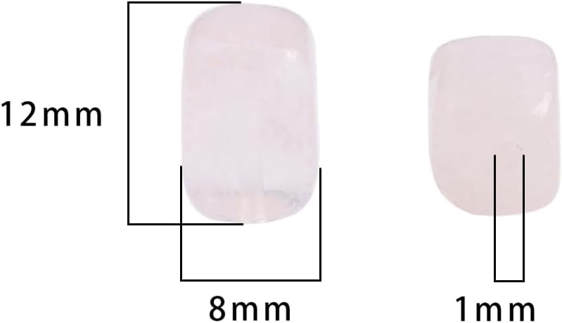 Natural Rose Quartz Cuboid Stone Loose Semi Gemstone Beads for Jewelry Making 8mmx12mm 38cm/Strand