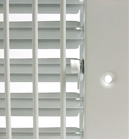 HVAC Premium 24"w X 8"h Adjustable AIR Supply Diffuser - HVAC Vent Cover Sidewall or Ceiling - Grille Register - High Airflow - White [Outer Dimensions: 25.75"w X 9.75"h]